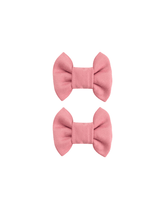 Autumn Rose Bow Clips